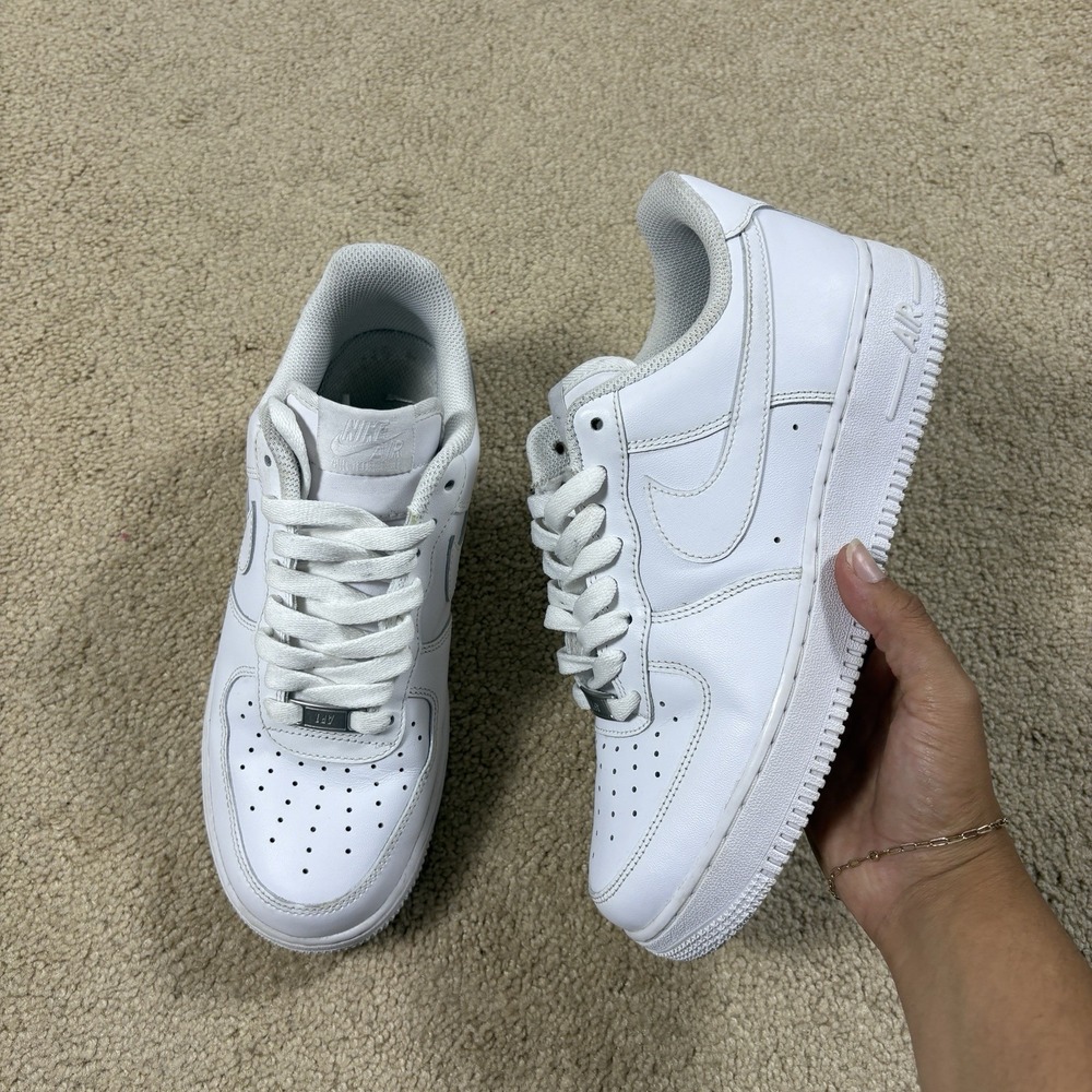 Nike Air Force 1 '07 Low Top Triple White Men's Sneakers CW2288-111 7.5